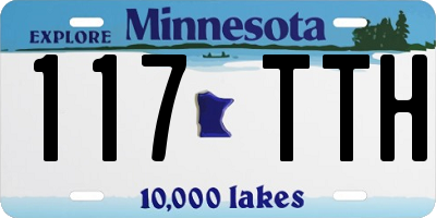 MN license plate 117TTH