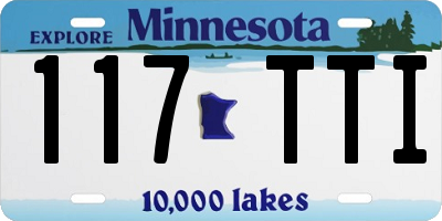 MN license plate 117TTI