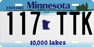 MN license plate 117TTK
