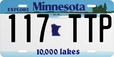 MN license plate 117TTP