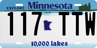 MN license plate 117TTW