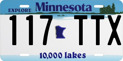 MN license plate 117TTX
