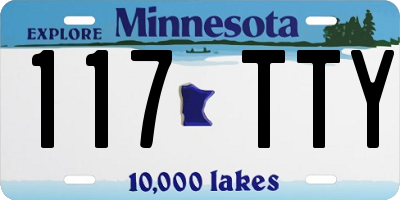 MN license plate 117TTY