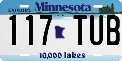 MN license plate 117TUB
