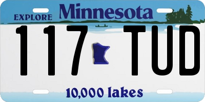 MN license plate 117TUD
