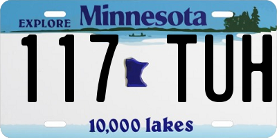 MN license plate 117TUH