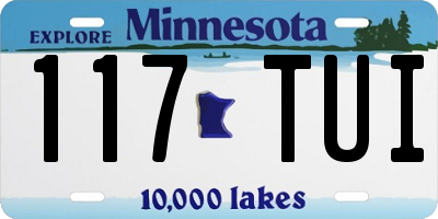 MN license plate 117TUI