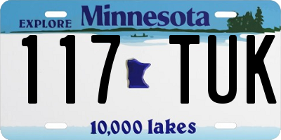 MN license plate 117TUK