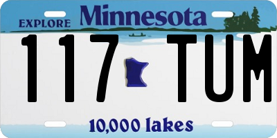 MN license plate 117TUM