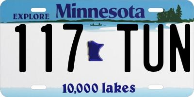 MN license plate 117TUN