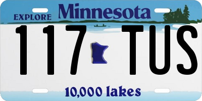 MN license plate 117TUS