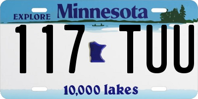 MN license plate 117TUU