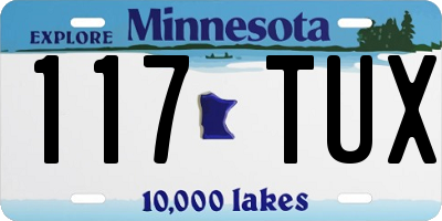 MN license plate 117TUX