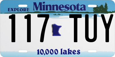 MN license plate 117TUY