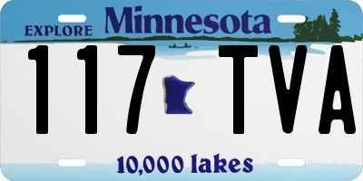 MN license plate 117TVA