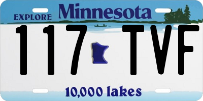 MN license plate 117TVF