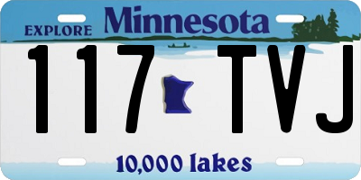 MN license plate 117TVJ