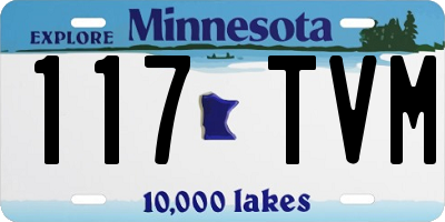 MN license plate 117TVM