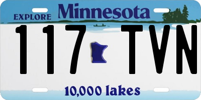 MN license plate 117TVN