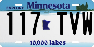 MN license plate 117TVW
