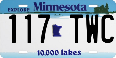 MN license plate 117TWC