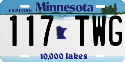 MN license plate 117TWG