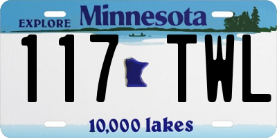 MN license plate 117TWL