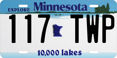 MN license plate 117TWP