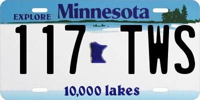 MN license plate 117TWS