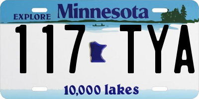 MN license plate 117TYA