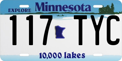 MN license plate 117TYC