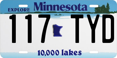 MN license plate 117TYD