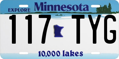 MN license plate 117TYG
