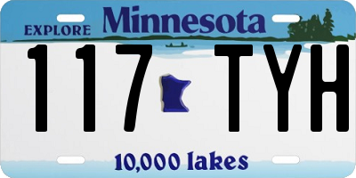 MN license plate 117TYH