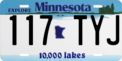 MN license plate 117TYJ