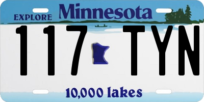MN license plate 117TYN