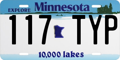 MN license plate 117TYP
