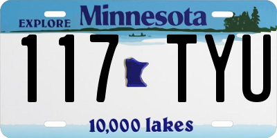 MN license plate 117TYU