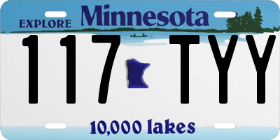 MN license plate 117TYY