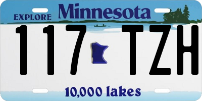 MN license plate 117TZH