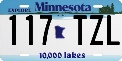 MN license plate 117TZL