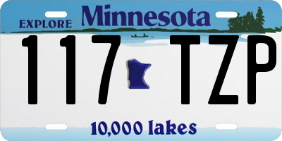 MN license plate 117TZP