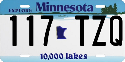 MN license plate 117TZQ
