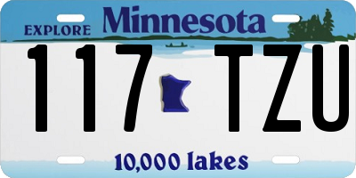 MN license plate 117TZU