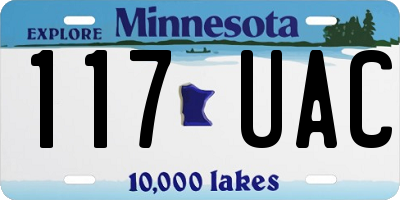 MN license plate 117UAC