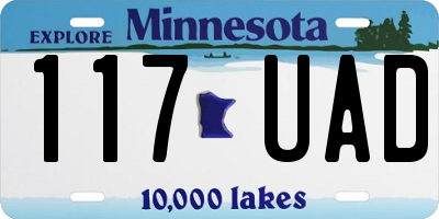 MN license plate 117UAD