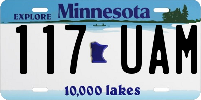 MN license plate 117UAM