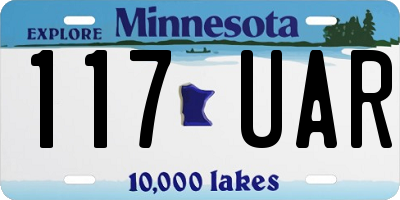 MN license plate 117UAR