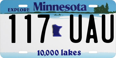 MN license plate 117UAU