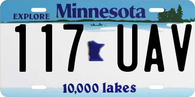 MN license plate 117UAV